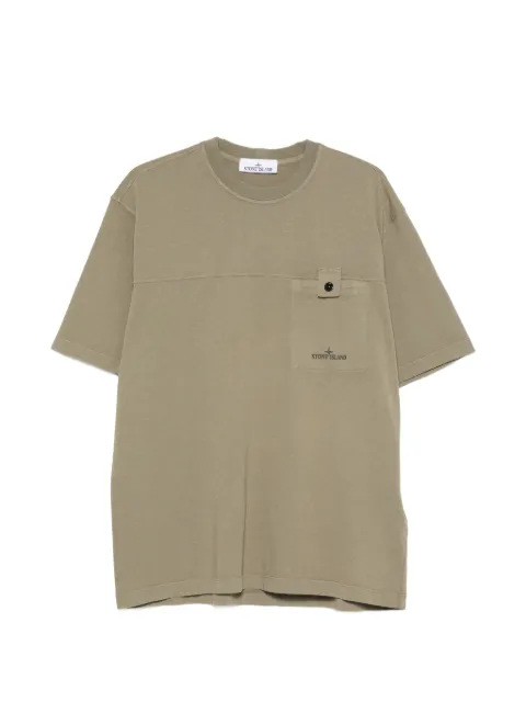 Stone Island logo-print chest-pocket T-shirt