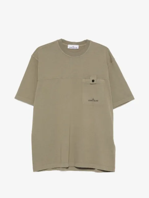 Stone Island logo-print chest-pocket T-shirt