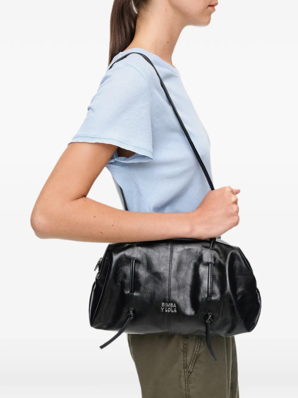 BIMBA Y LOLA Lolita leren tas Zwart