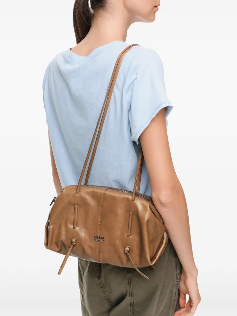 BIMBA Y LOLA Lolita leren tas Bruin
