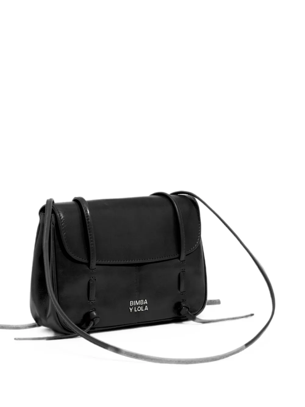 BIMBA Y LOLA Leren mini-tas met omslag Zwart