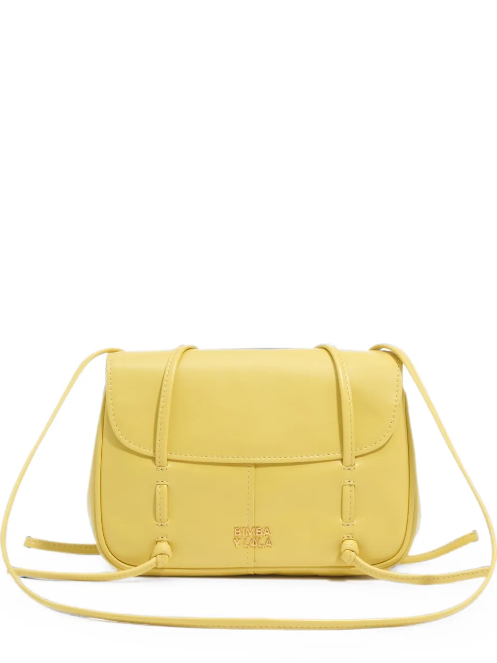 Bimba y Lola Mini Flap Tasche aus Leder - Gelb
