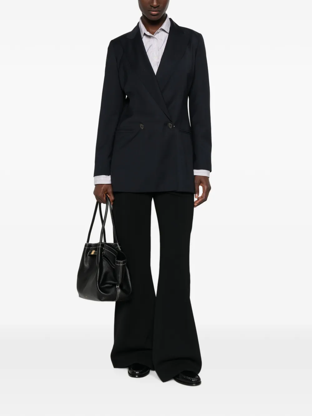 Max Mara Wollen blazer met dubbele rij knopen Blauw