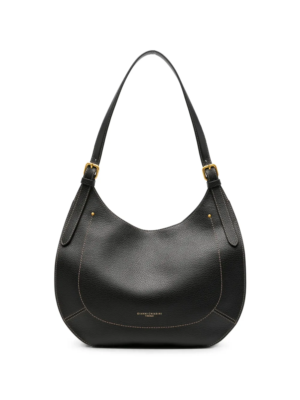 GIANNI CHIARINI Schultertasche aus gekörntem Leder - Schwarz