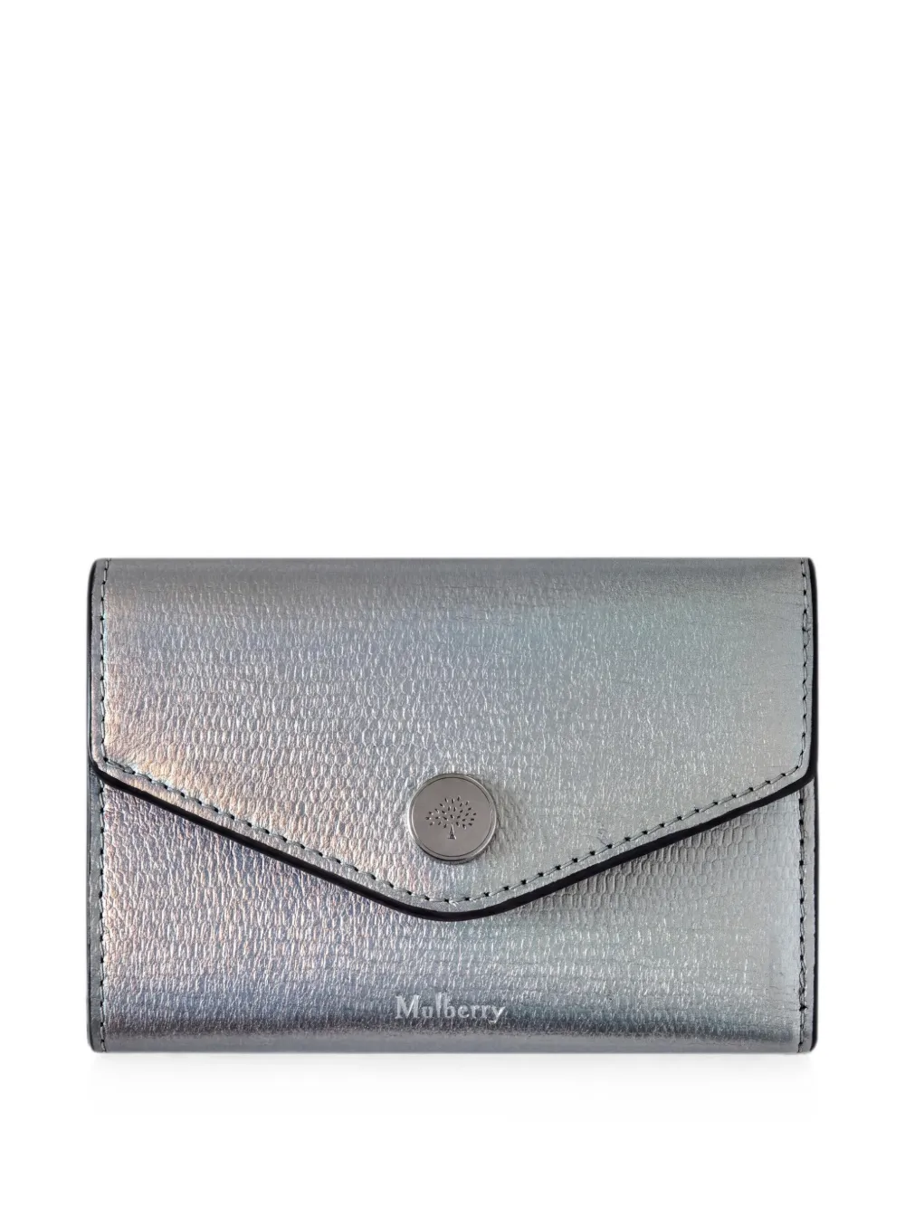 Mulberry metallic lizard-effect wallet - Silber