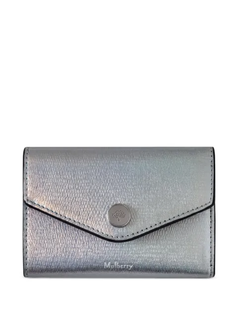 Mulberry metallic lizard-effect wallet
