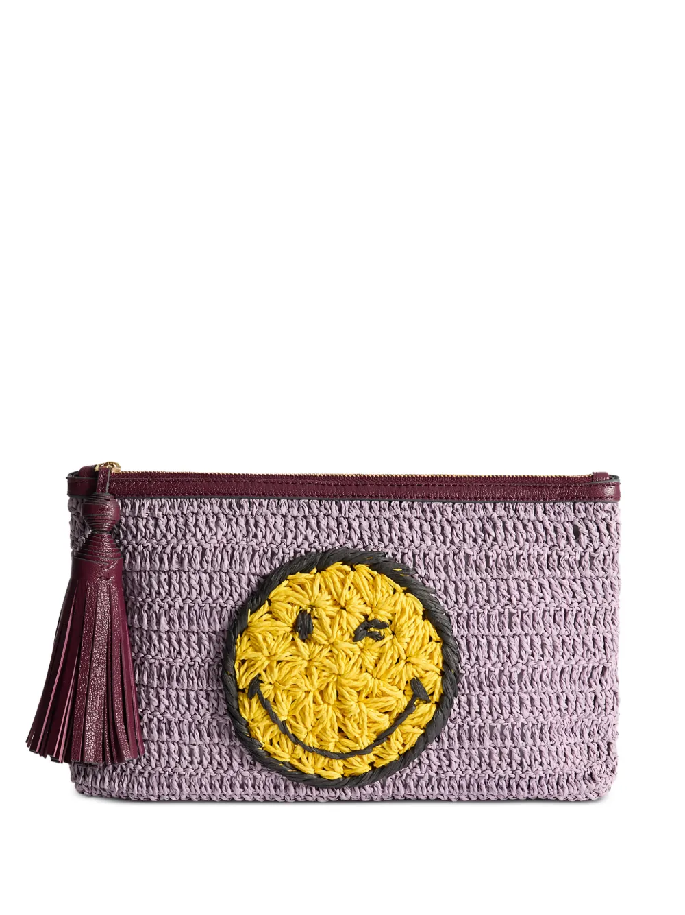 Anya Hindmarch Wink raffia pouch - Viola