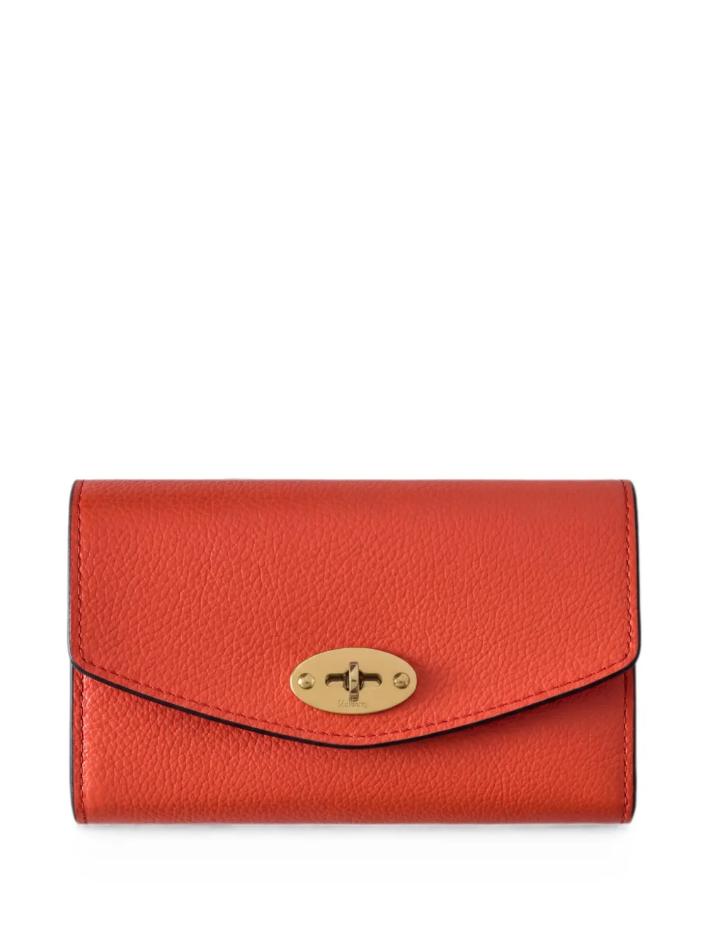 Mulberry Darley grained-leather wallet - Orange