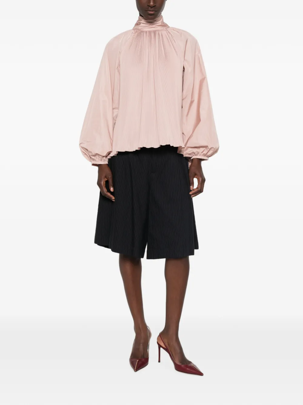Max Mara pleated blouse Roze