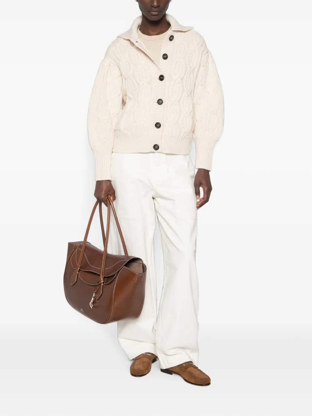 Brunello Cucinelli Kabelgebreid vest Beige