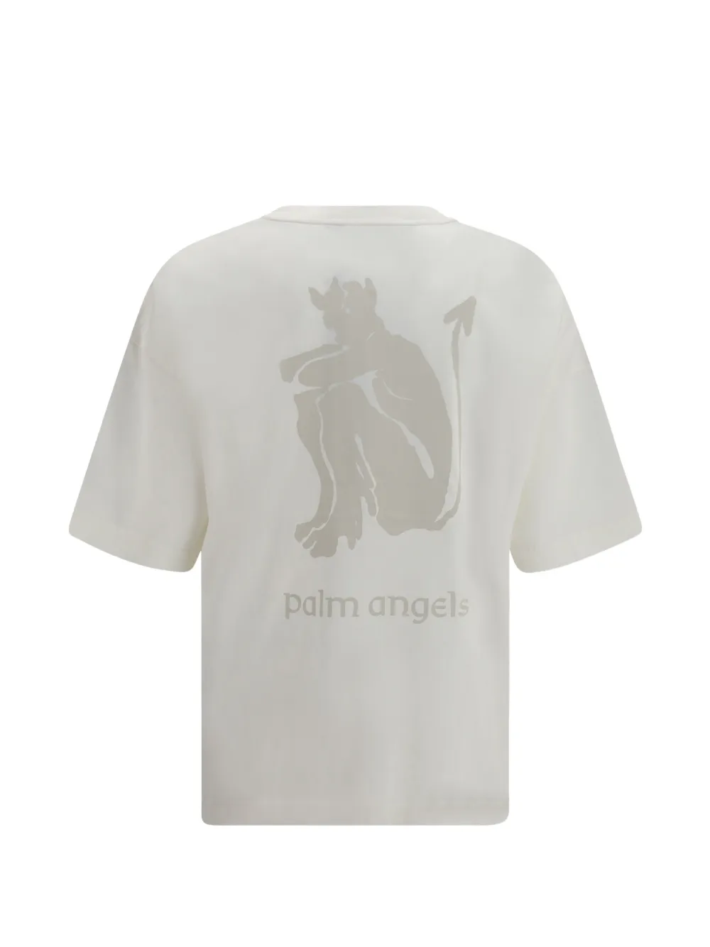 Palm Angels T-shirt met grafische print Beige