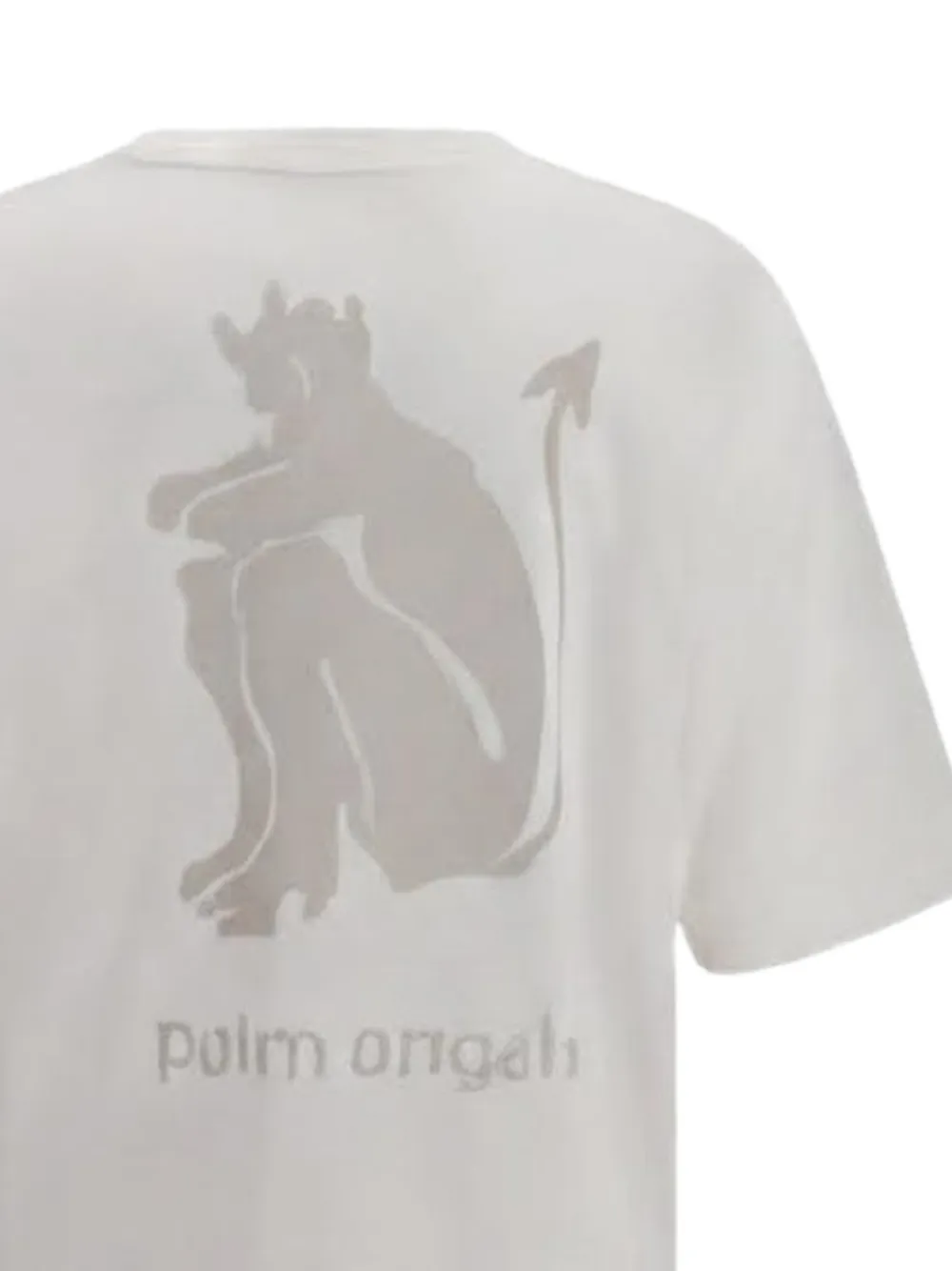 Palm Angels T-shirt met grafische print Beige