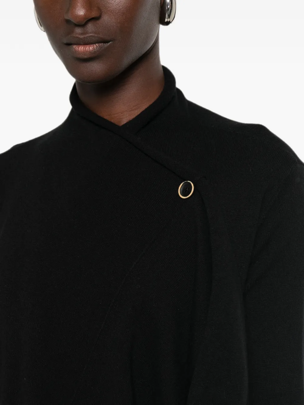 Uma Wang Asymmetrisch vest Zwart