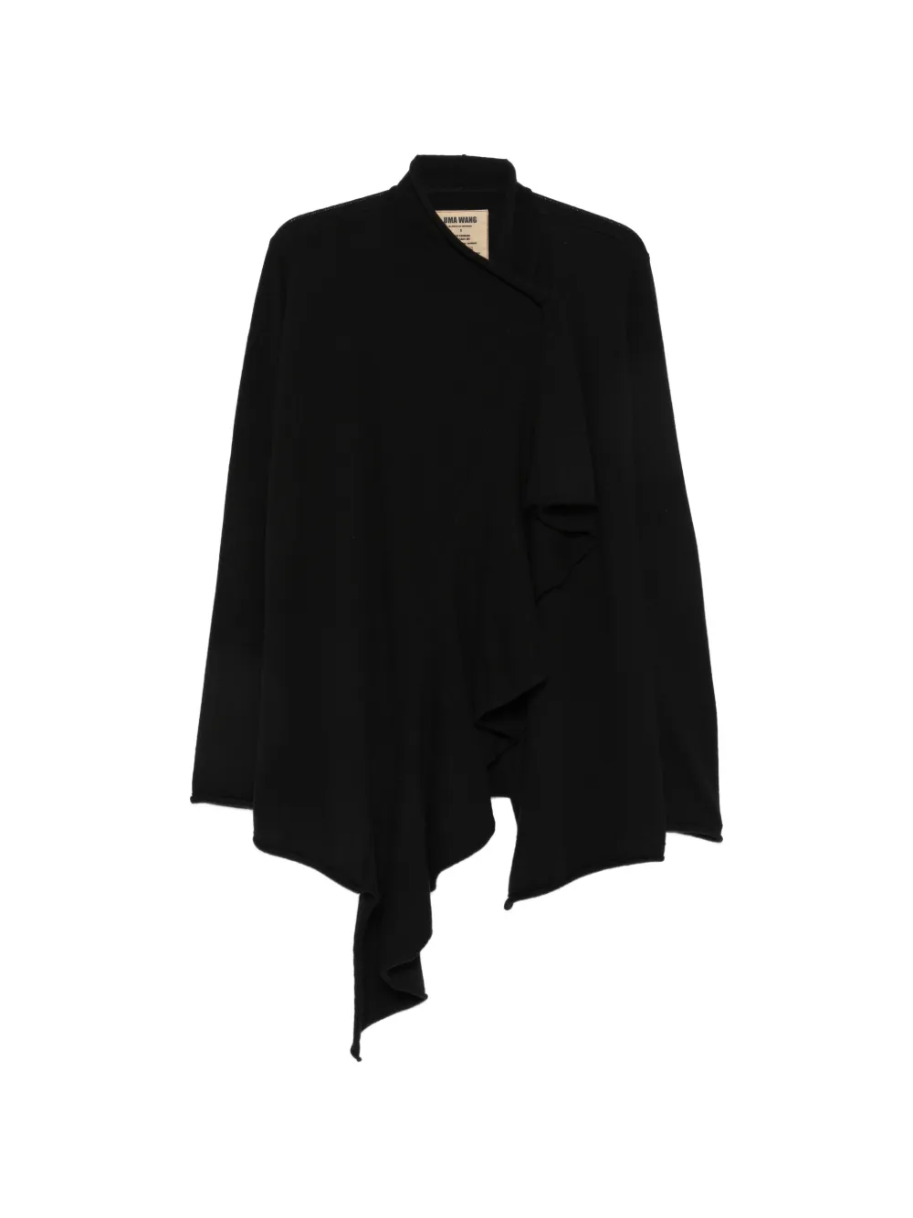 Uma Wang asymmetric draped cardigan - Schwarz