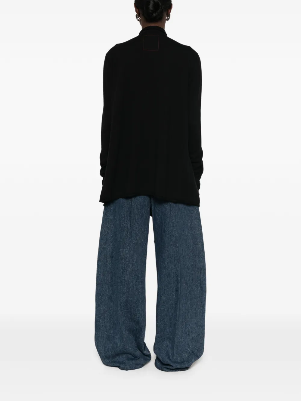 Uma Wang Asymmetrisch vest Zwart