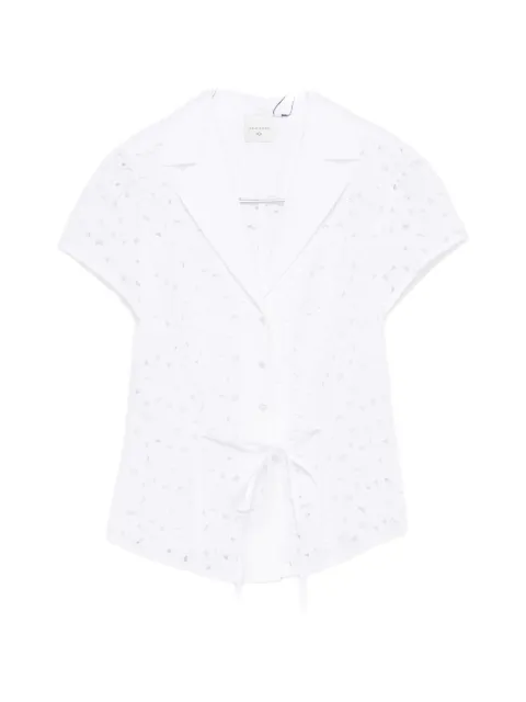 ANDIATA broderie-anglaise tie-waist shirt