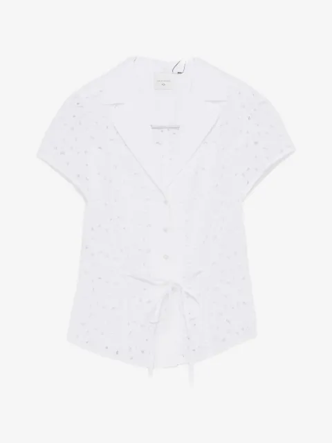 ANDIATA broderie-anglaise tie-waist shirt
