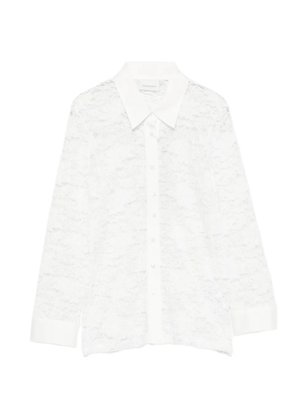 ANDIATA floral-lace button-up shirt - Weiß