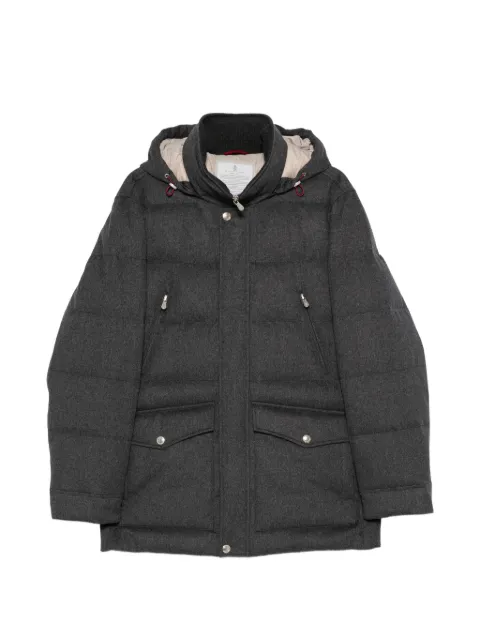 Brunello Cucinelli quilted hooded jacket