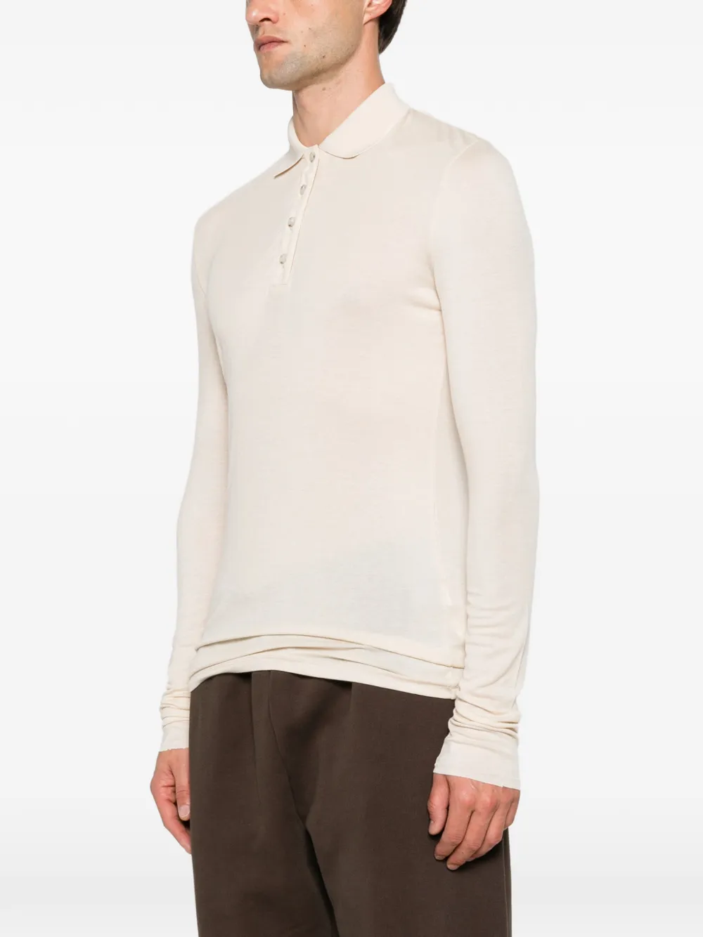 ENTIRE STUDIOS long-sleeve polo shirt Beige