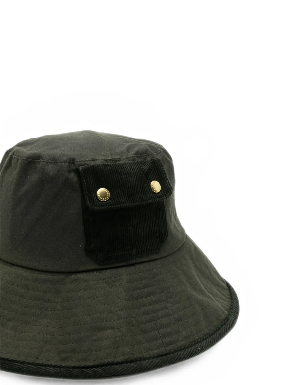 Barbour Vissershoed met ribfluwelen afwerking Groen