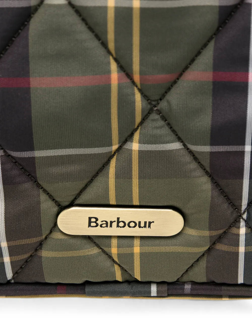 Barbour Gewatteerde schoudertas met tartan-ruit Groen