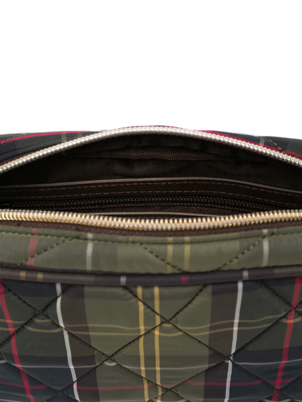 Barbour Gewatteerde schoudertas met tartan-ruit Groen