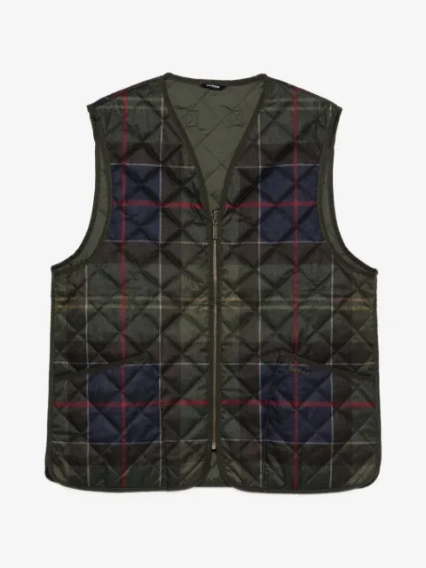 Barbour tartan-pattern waistcoat