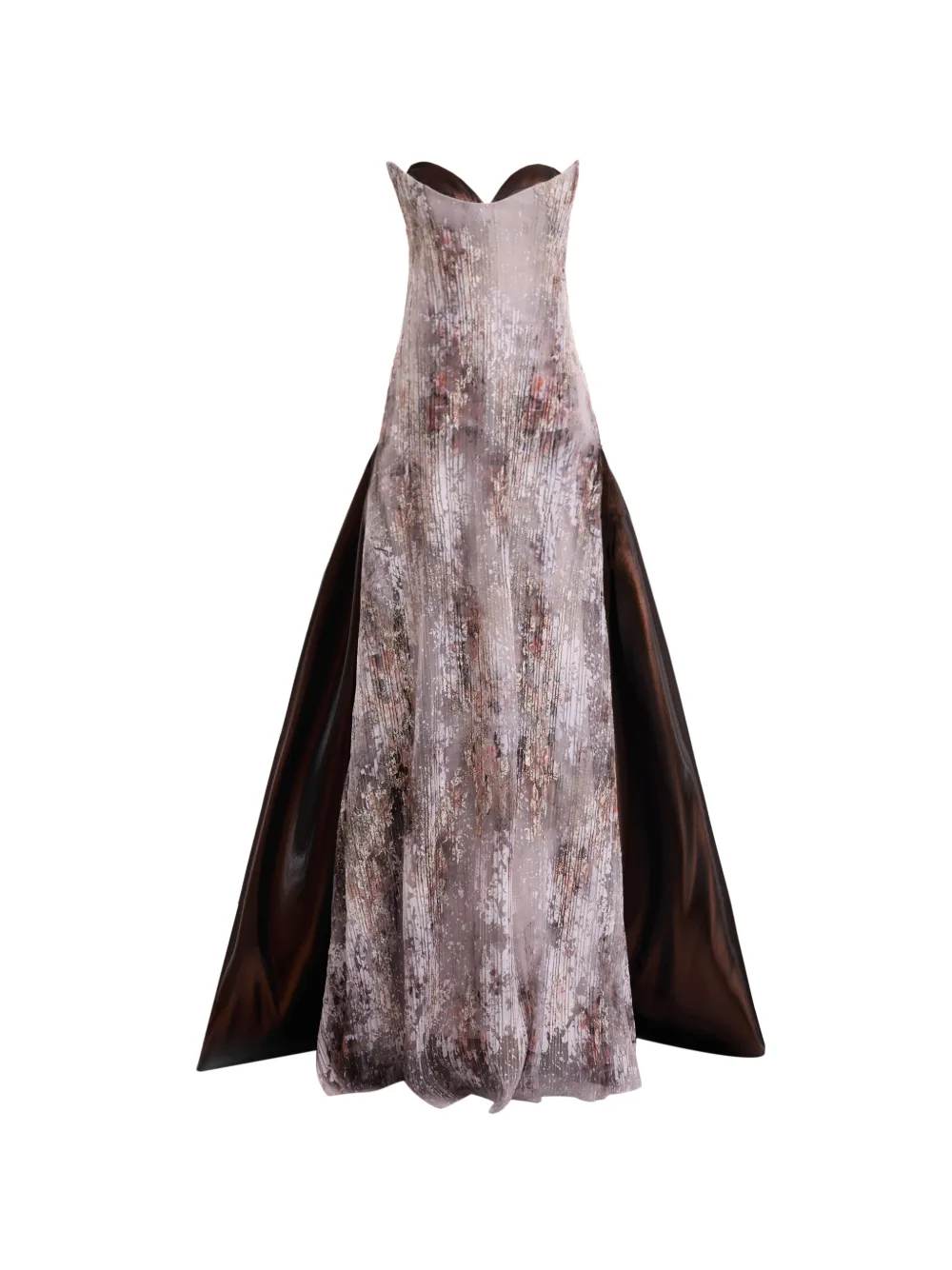 Gemy Maalouf strapless sculpted-neck dress - Toni neutri