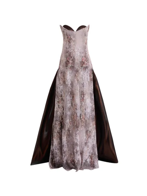 Gemy Maalouf robe-bustier à encolure sculptée