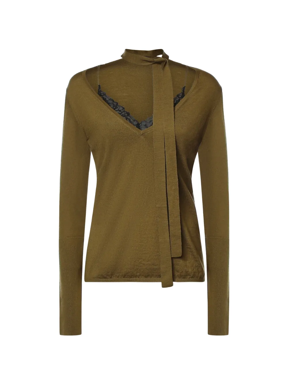 PINKO Maglione con collo lavallière - Verde