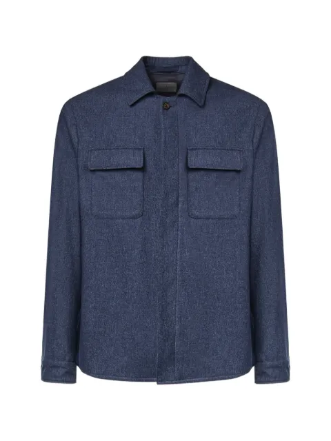 Eleventy button-up chest-pocket jacket