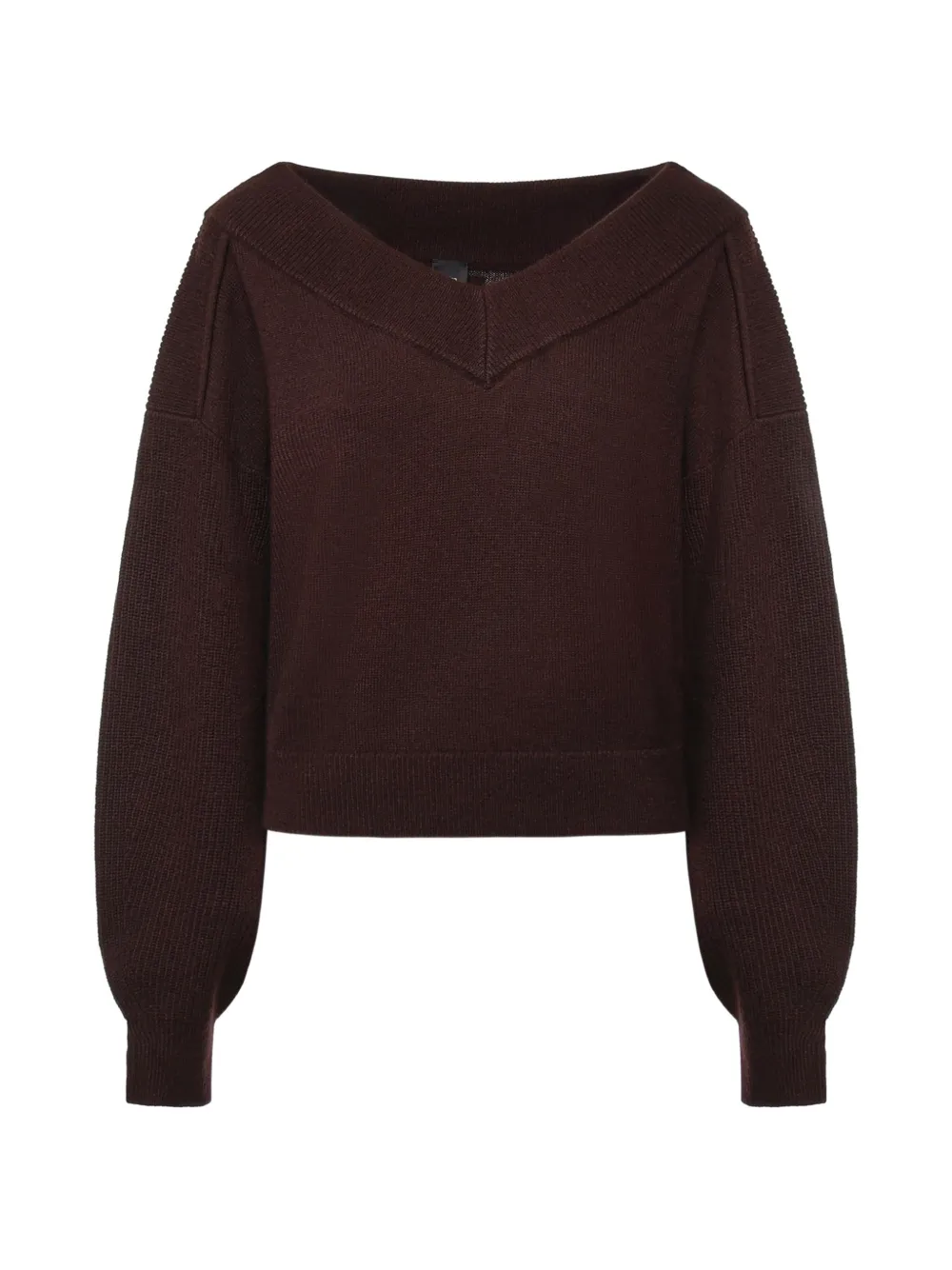 PINKO cropped wool sweater - Marrone