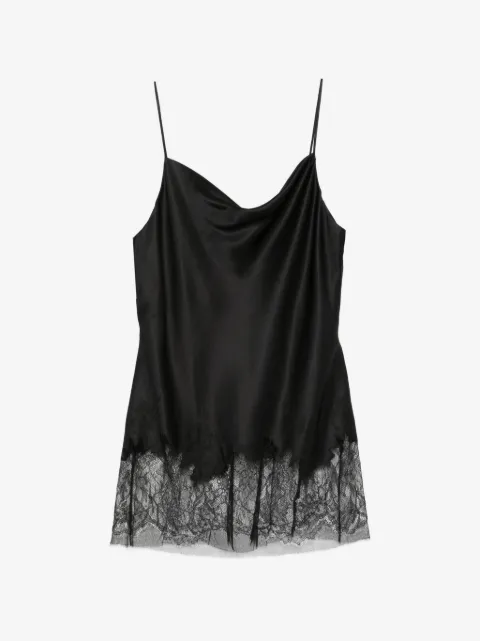 Carine Gilson lace-trim silk camisole