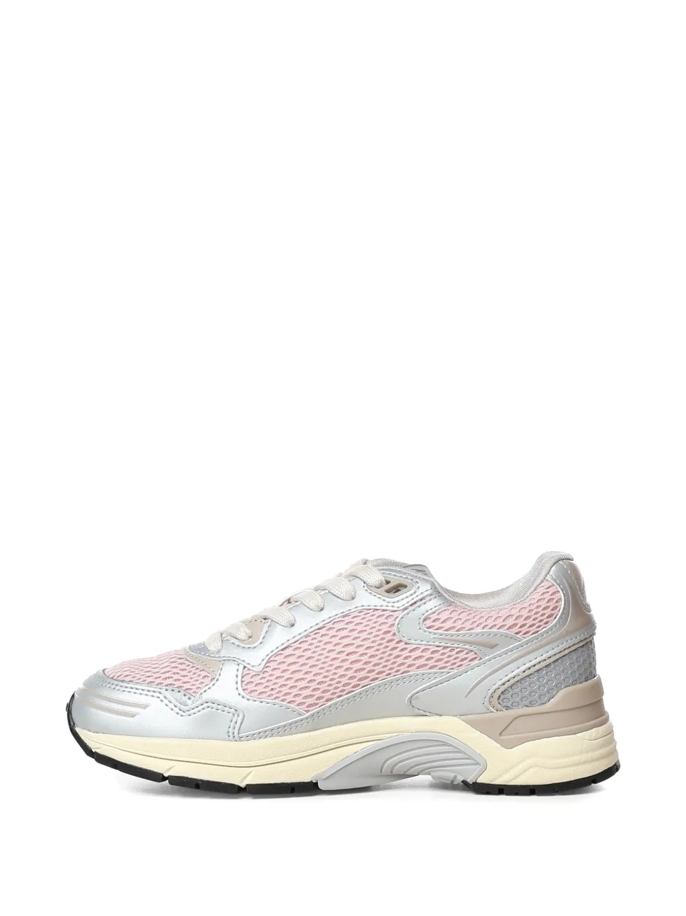 Autry Hyperway sneakers in silver powder and feather gray synthetic leather and mesh Zilver