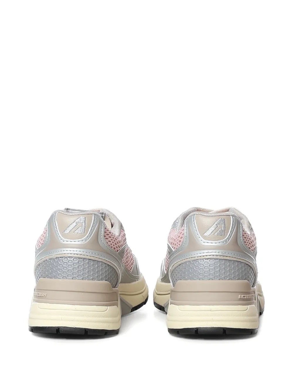 Autry Hyperway sneakers in silver powder and feather gray synthetic leather and mesh Zilver