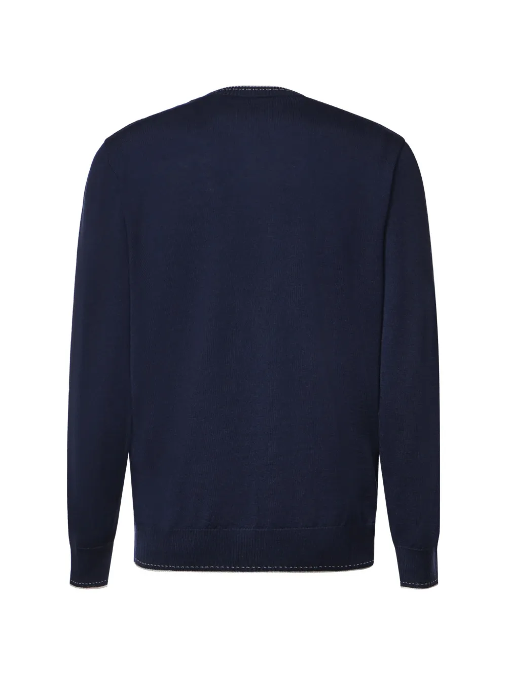 Eleventy Trui met contrasterende afwerking Blauw