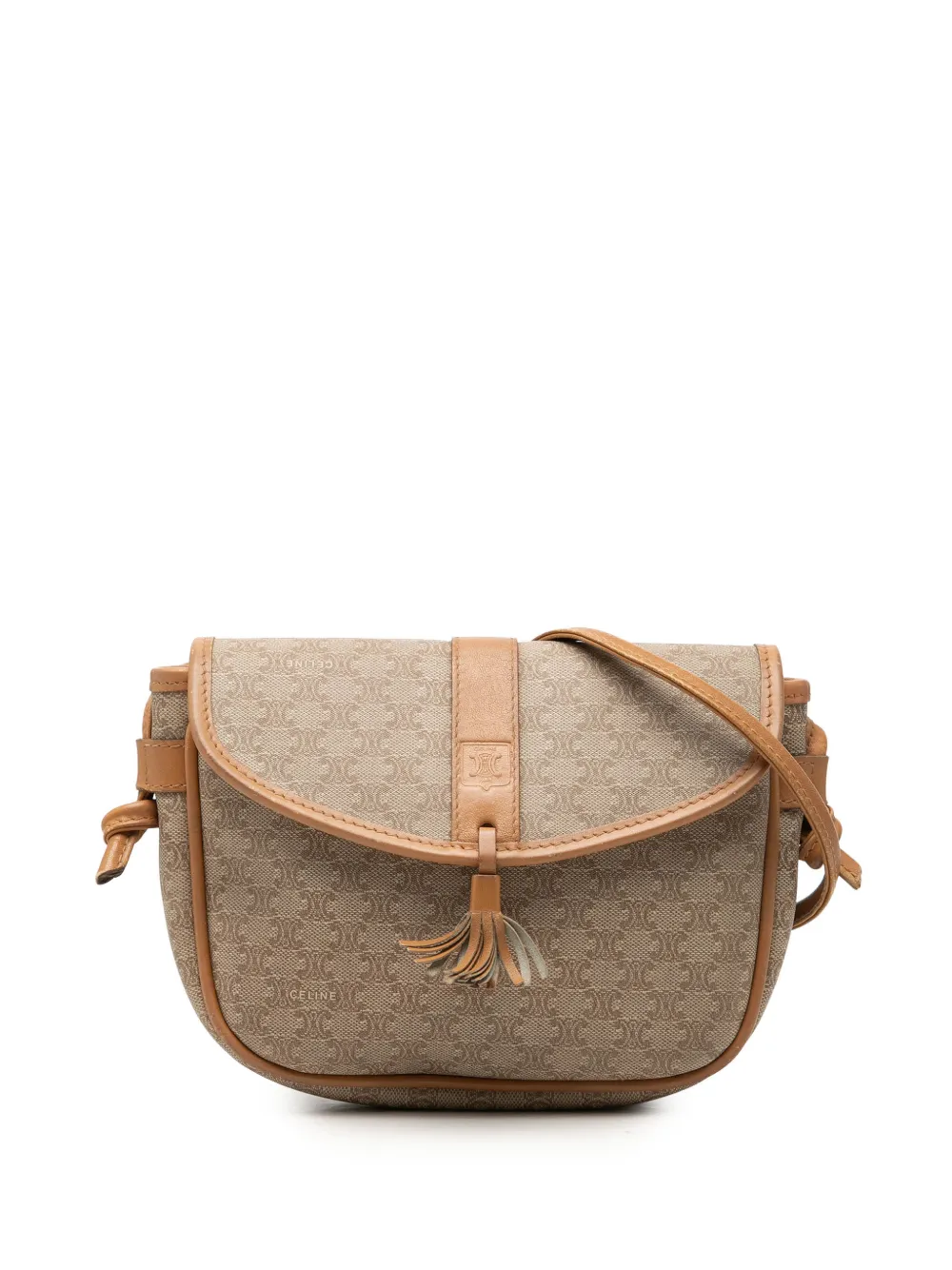 Celine Pre-Owned 2007 Macadam Coated Canvas crossbody bag - Neutrals