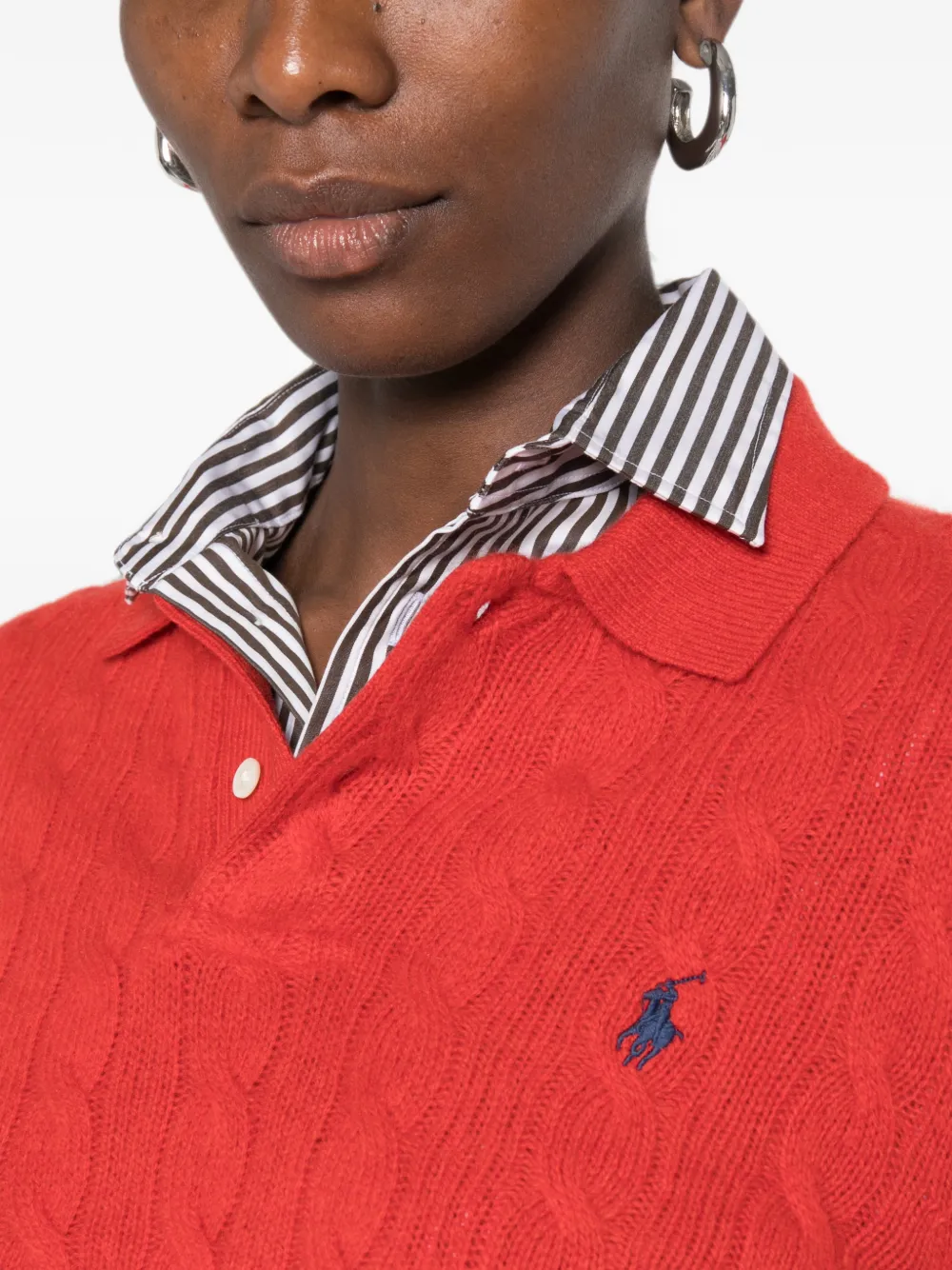 Polo Ralph Lauren Kabelgebreide polotrui Rood