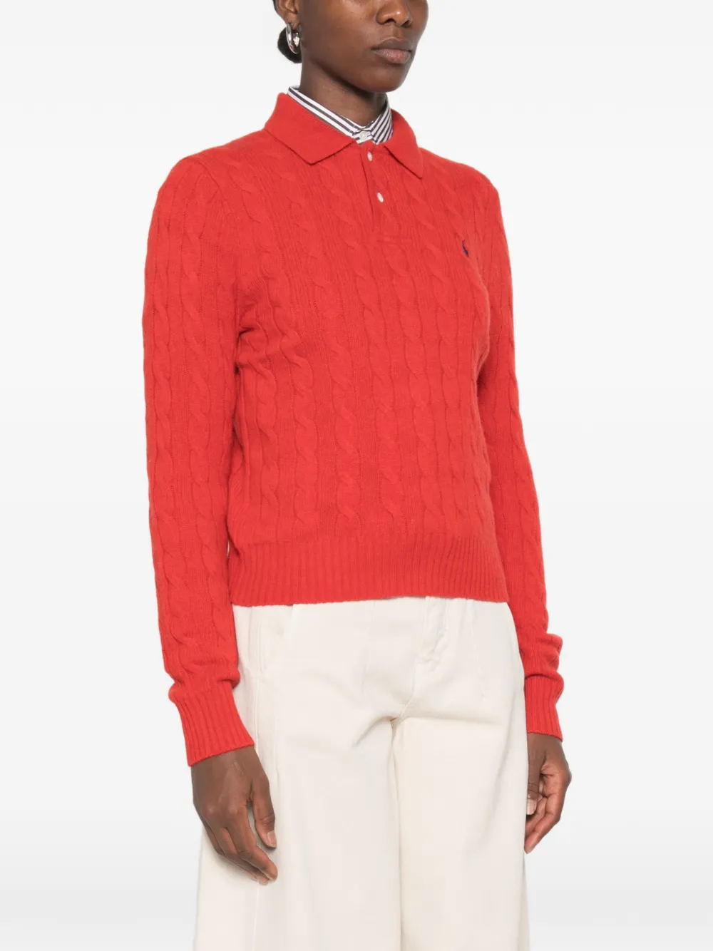Polo Ralph Lauren Kabelgebreide polotrui Rood