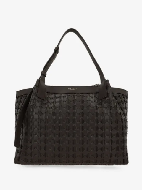 Serapian small Mosaico woven leather tote bag