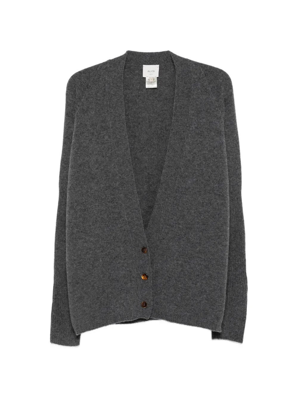 Alysi ribbed-trims V-neck cardigan - Grigio