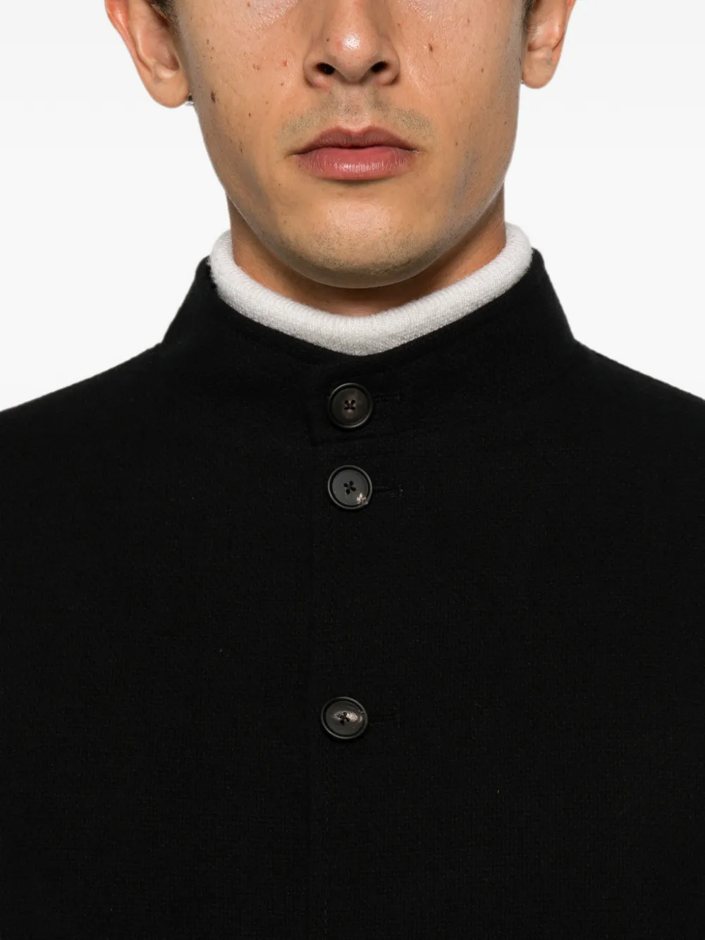 Tagliatore mandarin-collar button-fastening blazer Zwart