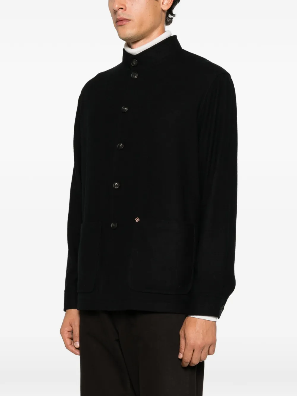 Tagliatore mandarin-collar button-fastening blazer Zwart