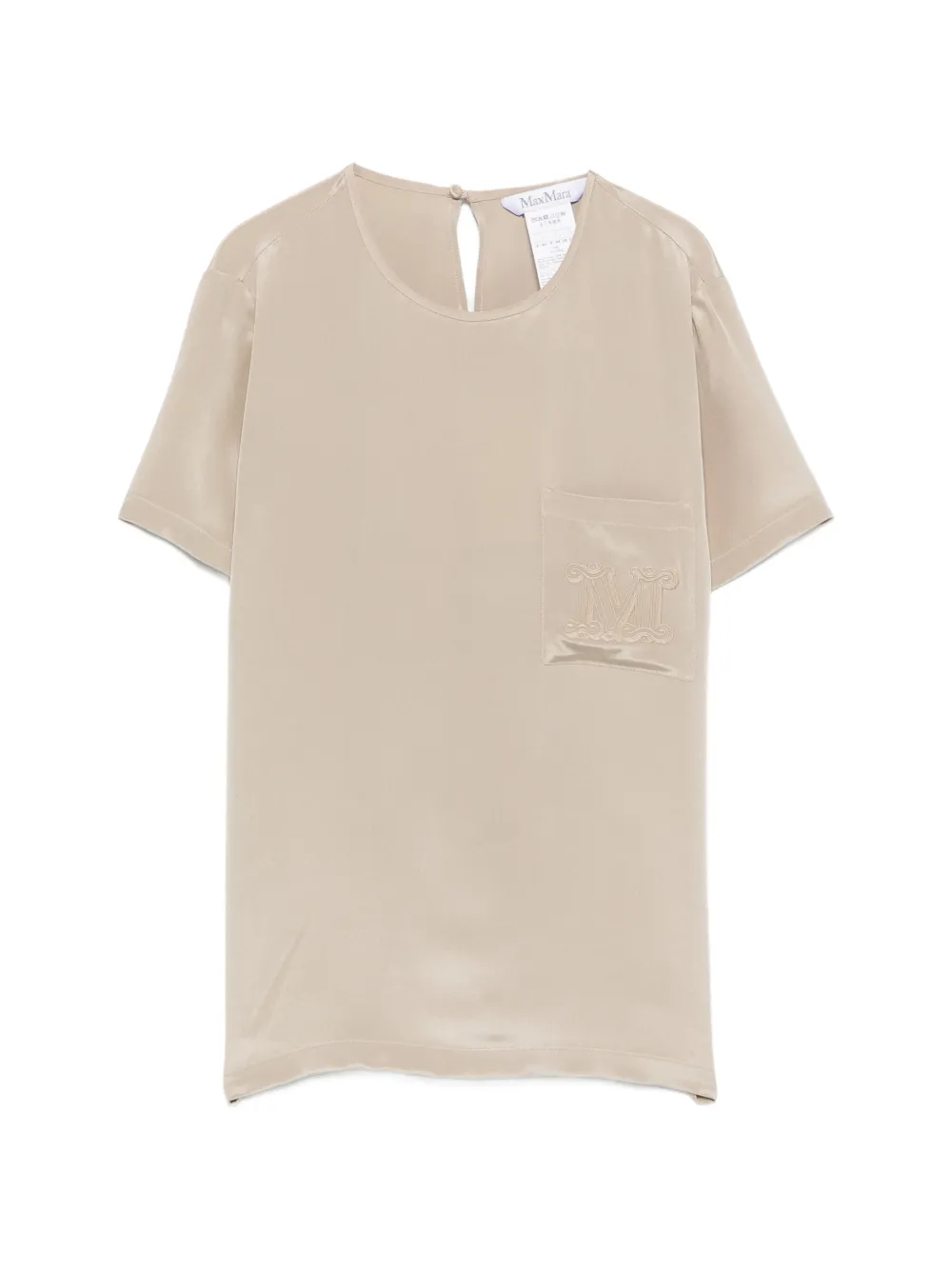 Max Mara monogram-embroidered T-shirt - Nude