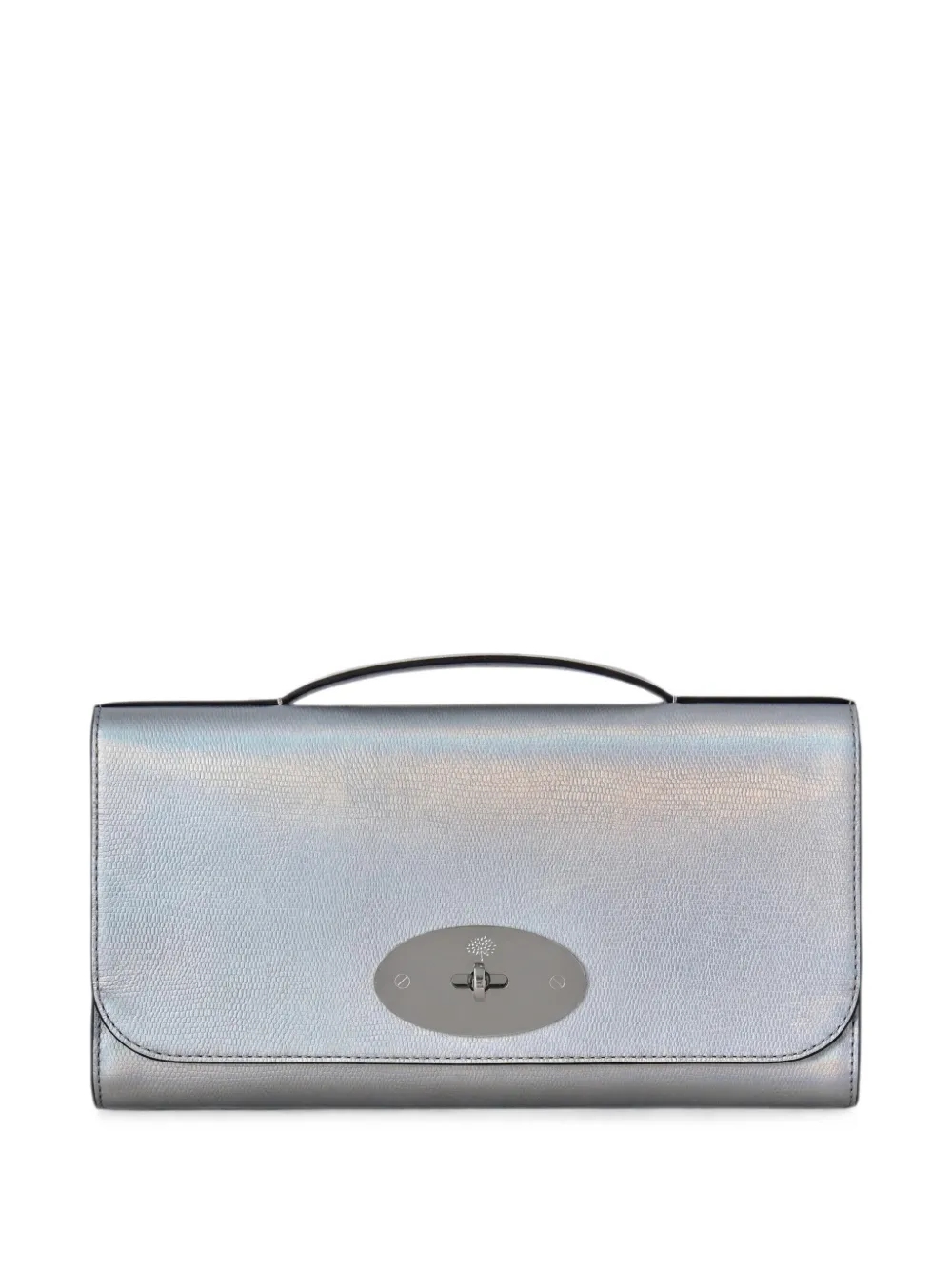 Mulberry Lily metallic clutch bag - Argento