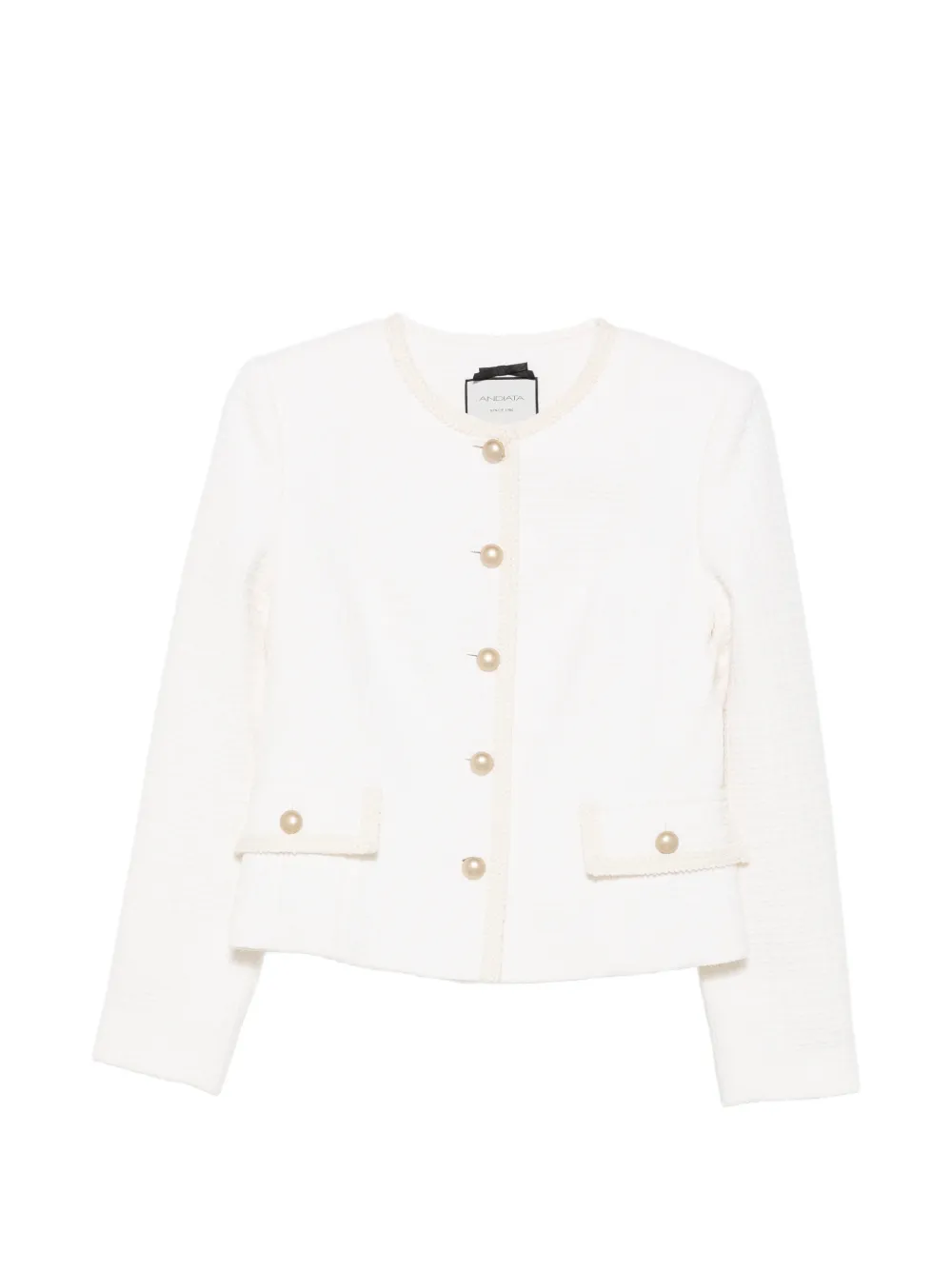 ANDIATA Lesley single-breasted jacket - Bianco