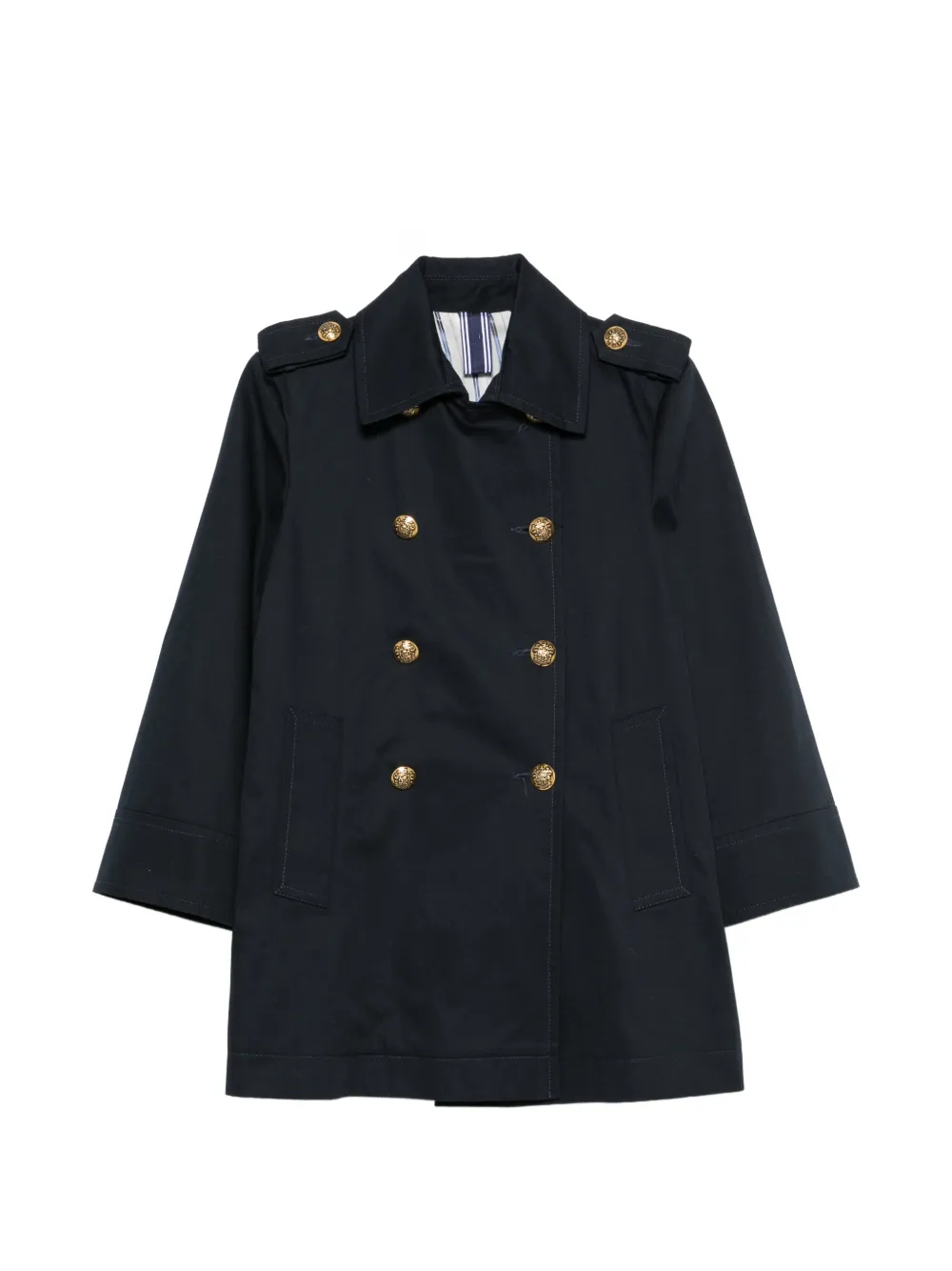 ANDIATA double-breasted cotton coat - Blau