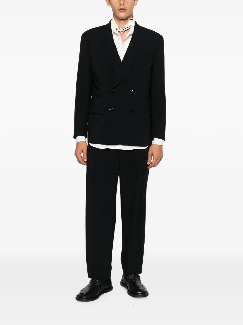 Giorgio Armani Pak met dubbele rij knopen Blauw