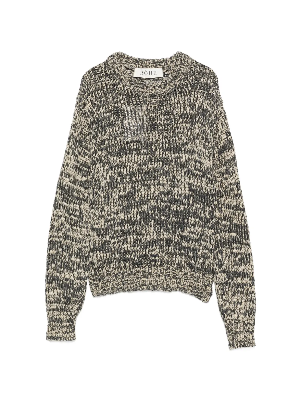 Róhe mouline-knit crew-neck sweater - Grau